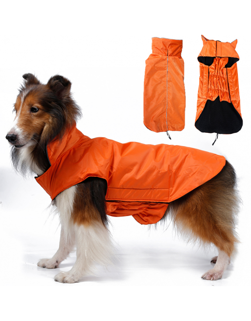 output via Optimistisch Warm waterproof jasje voor honden - XXL - ORANJE - DOEGLY