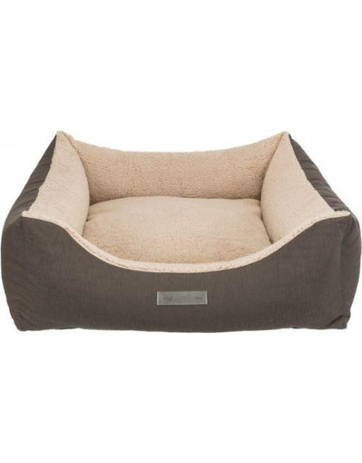 Comfortabele hondenmand - 90 x 80 cm - Beige/donkerbruin