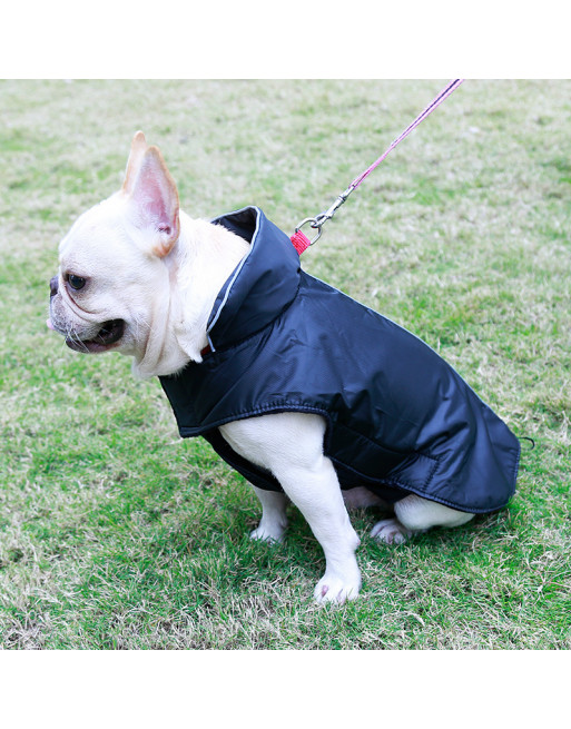 Warm waterproof jasje voor honden - EXTRA SMALL - ZWART